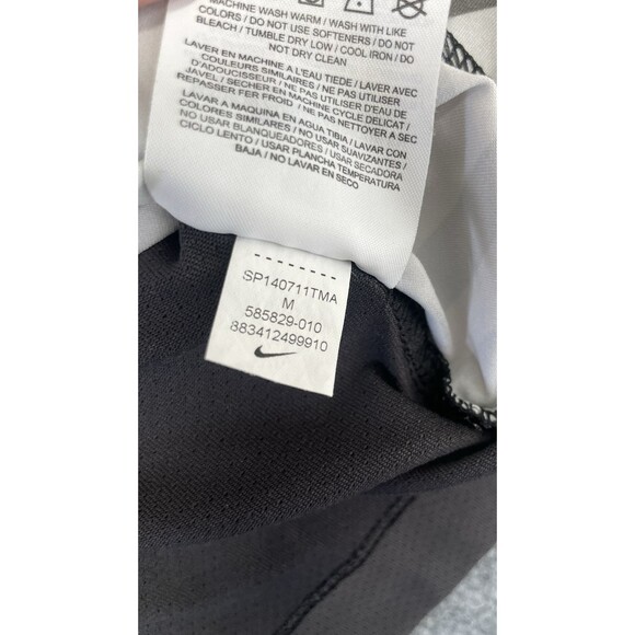 Nike Golf Polo Shirt Mens M Medium Black Gray Striped Tour Performance Dri-fit - Picture 5 of 8